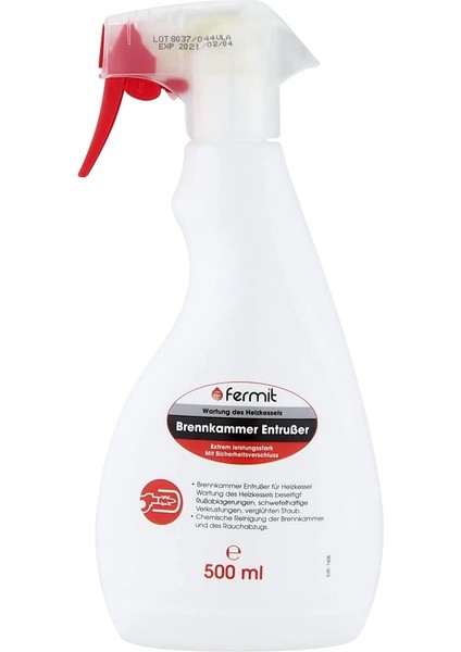 Çok Amaçlı Üstün Performanslı Şömine Soba Cam Temizleme  Suyu 500 ml Spray Bottle