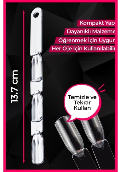 50'li Anahtar Kartela Oje Katoloğu Şeffaf Renk