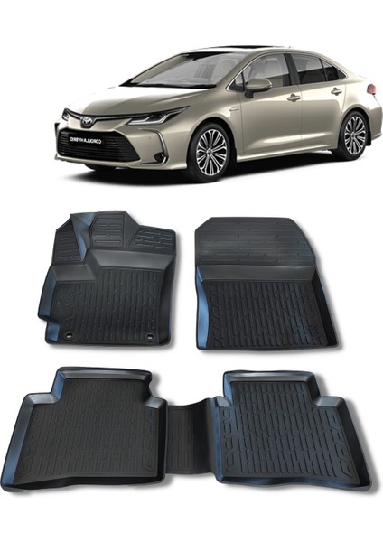 Toyota Corolla Paspas 2019 2024 Arası Uyumlu 3D Havuzlu Wöller Paspas