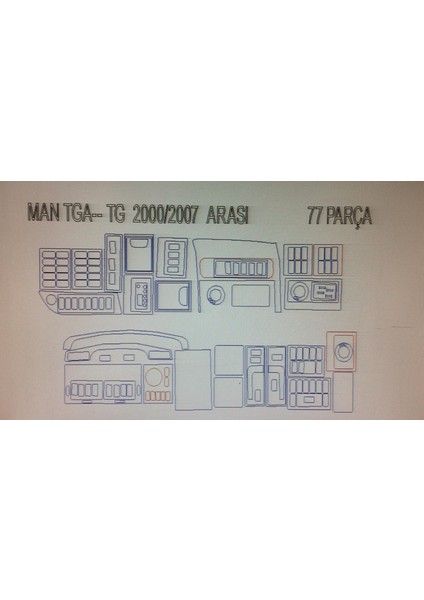 Man Tg -Tga 2000> 77 Parça Torpido Kaplama modelleri