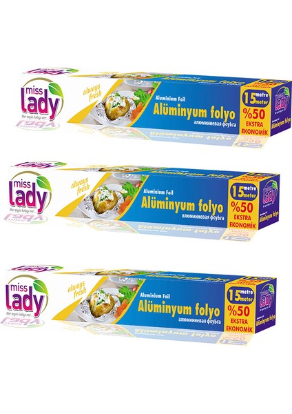 Alüminyum Folyo ( 15 mt ) x 3