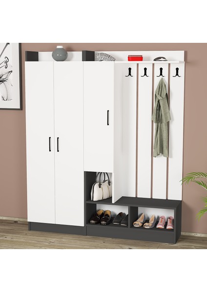Lityum-1-3 Portmanto Vestiyer Ayakkabılık RS14