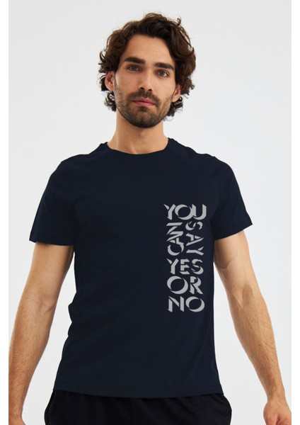 Yes Or No L50004T Erkek Lacivert T- Shirt