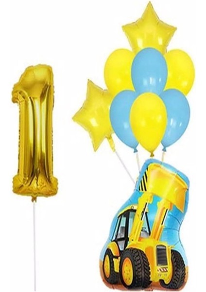 Inşaat Kepçe Folyo Balon Seti