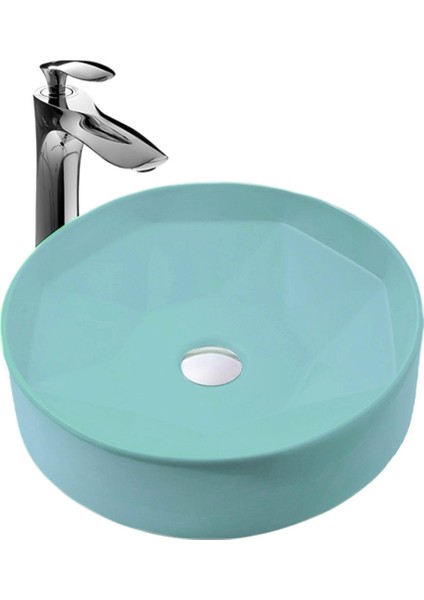 Diamond Matt Baby Blue Çanak Lavabo