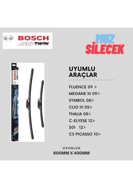 Aerotwın Muz Tıpı Sılecek Takımı Fluence 2010- /megane3 2010-/CLIO3 2007-/C ELYESE/301 2013-