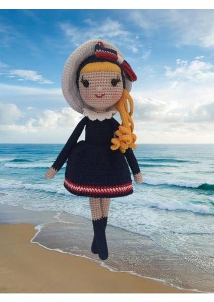 Denizci Güz Bebek Amigurumi Organik Oyuncak