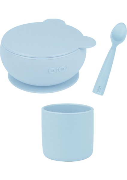 Mineral Blue Üçlü Set (Namnam+Kapaklıkase+Minibardak)