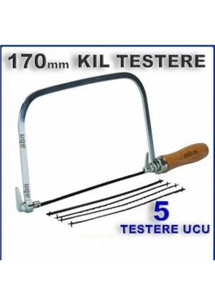 Ahşap Saplı 6 Parça Kıl Testere Seti ,çok Amaçlı Kullanım Için 5 Testere Ucu Ile Tam Set