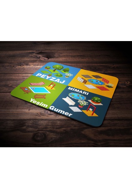 Kişiye Özel Peyzaj Mimarı Tasarımlı Mouse Pad