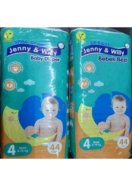 Jenny & Willy Bebek Bezi Maxi 8-18 kg 44*2 88 Li  Jenny&willy