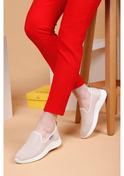 Ciragio Bej Renkli Kadın Klasik Yazlık Günlük Ayakkabı modelleri