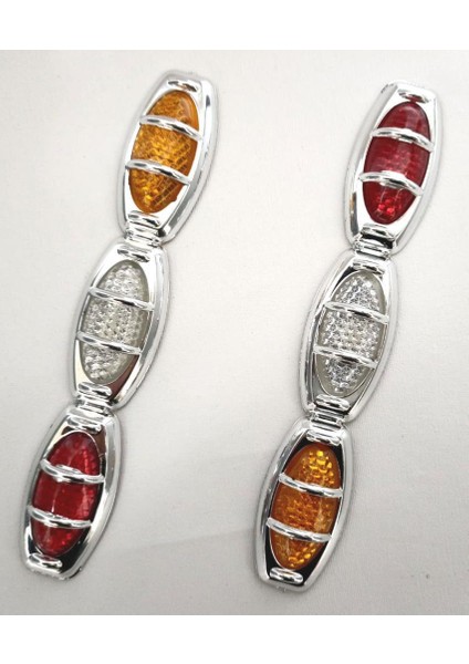 2 Takım 6'lı Set Krom Oto Kapı Reflektörü Kedi Gözü Kendinden Yapışanlı Güvenlik Uyarı Sistemi