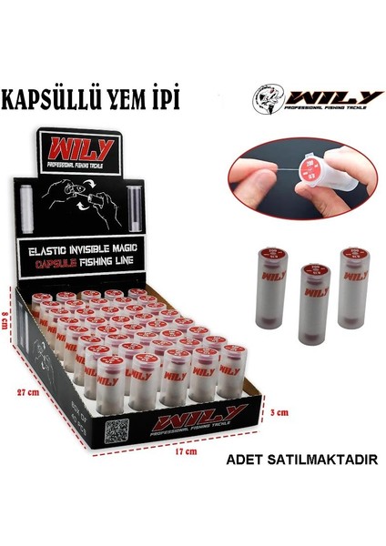 Kapsüllü Elastik Yem Ipi 200 mt 0.15 mm