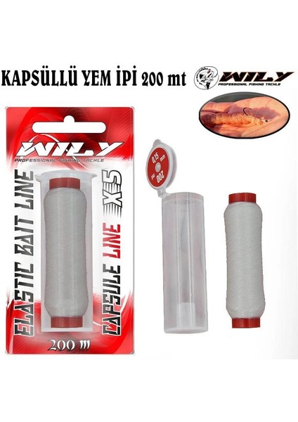 Kapsüllü Elastik Yem Ipi 200 mt 0.15 mm