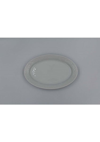 6'Lı Bahar Dalı 30 Cm Kayık Tabak Dekorsuz