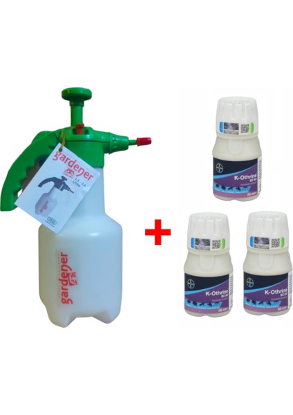 3 Adet K-Othrine SC50 50ML Kene, Karınca,kırkayak, Ilacı ve 1,5lt Gardener Basınçlı Ilaçlama Pompası