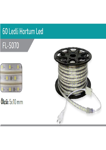 220V 4040 LED Hortum Kırmızı Işık