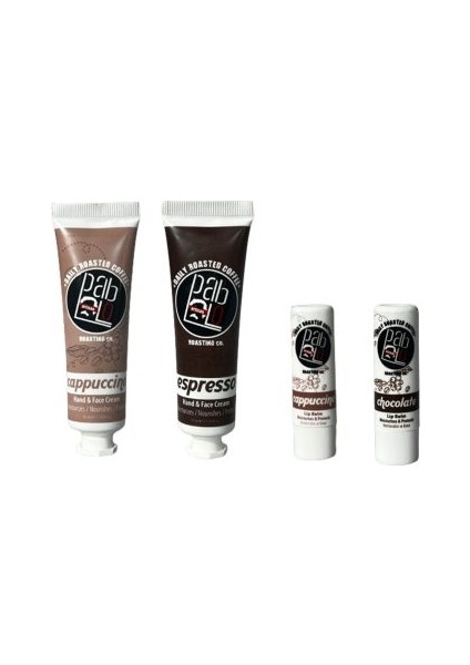 Cappuccino, Espresso El Kremi ve Cappuccino, Chocolate Lip Balm Seti