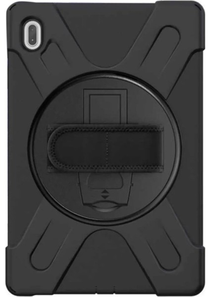 Casestreet Samsung Galaxy Tab S7 Fe T737 Kılıf Defender Tablet Tank Koruma Standlı Df3 Siyah