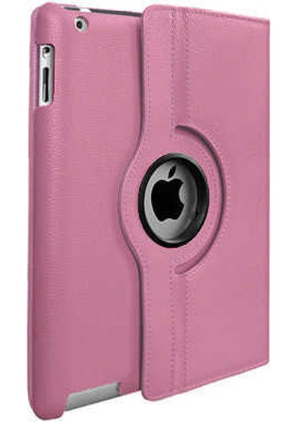 Apple iPad Mini 1 Uyumlu Kılıf Kapaklı Standlı 360 Dönebilen Koruma Dn1 Pembe