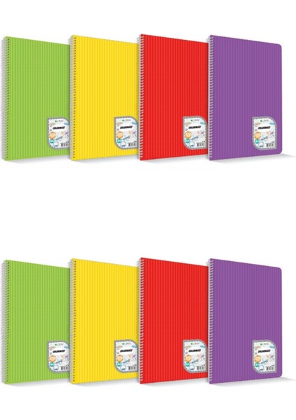 Çınar Defter Çınar Colormaxi A4 96 Yaprak Spiralli - 4 Kareli + 4 Çizgili Defter