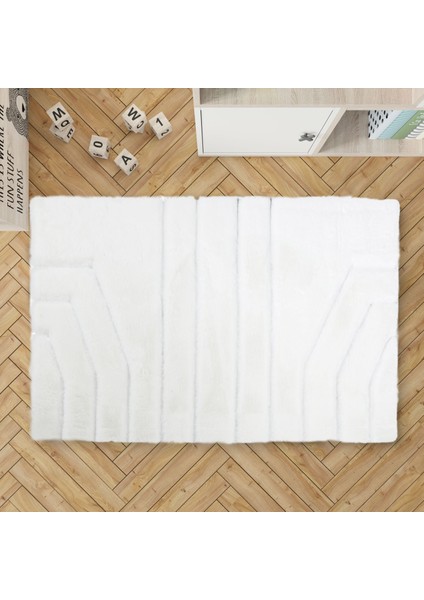 Beyaz Peluş Halı 160 x 230 Cm fırsatları