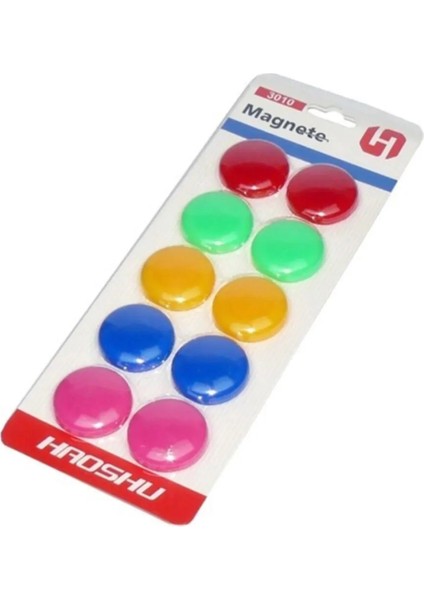 Renkli 5s Pano Mıknatısı 30MM (10LU Paket)
