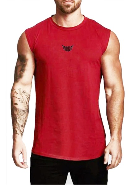 Erkek Nem Emici Hızlı Kuruma Atletik Teknik Performans Sporcu Sıfır Kol T-Shirt