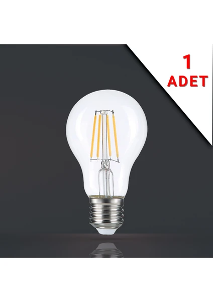 LED Filamanlı E27 Rustik Ampul 6 Watt 3000K Gün Işığı A60