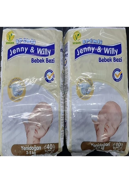 Jenny & Willy Bebek Bezi Yenidoğan  2-5kg 40*2 80LİJENNY & Willy