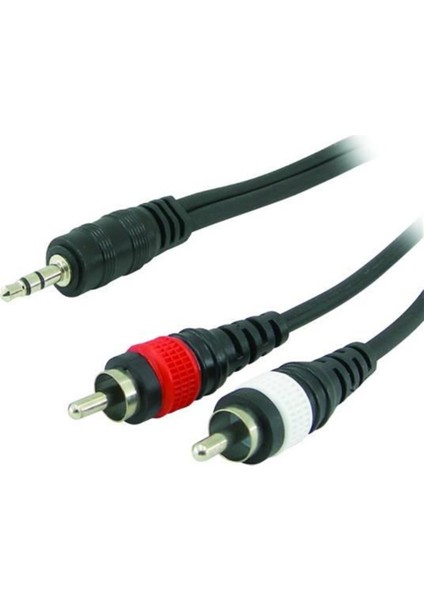 KB-2910 2*rca -3.5mm Stereo Yuvarlak Siyah 10MT