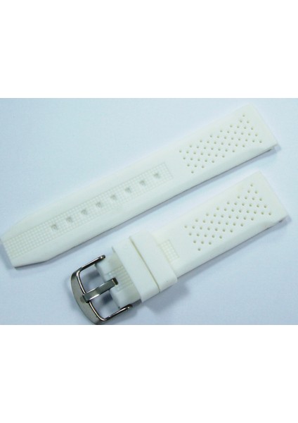 Lacost Model Silikon Saat Kordonu Beyaz 20MM Slikon Saat Kayışı