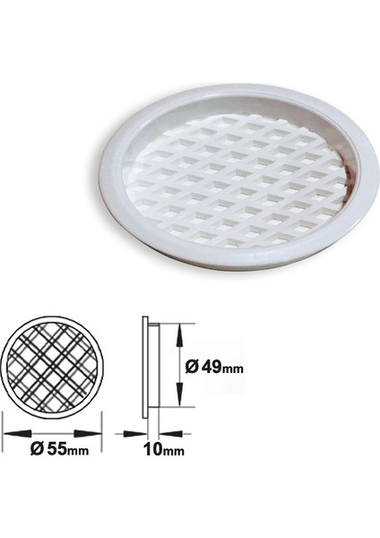 Plastik Menfez 50 Lik Beyaz