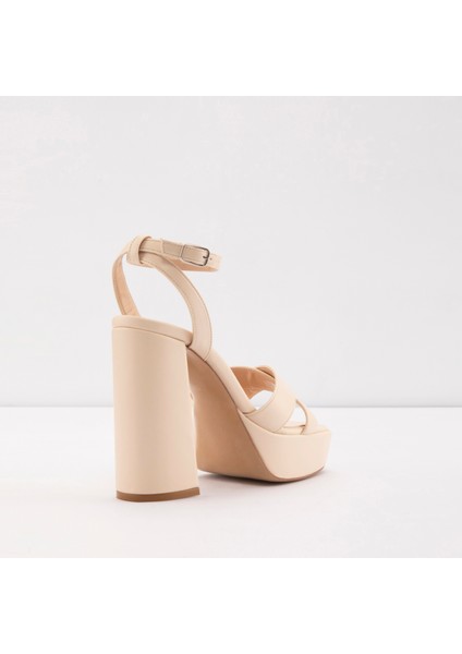 Cuenca-Tr Sandalet Yüksek Topuklu Sandalet;abiye Sandalet - Ekru fiyatları