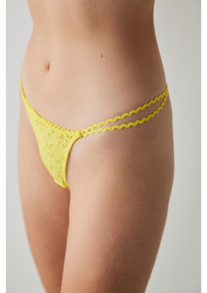 Lace Brazilian Sarı Külot