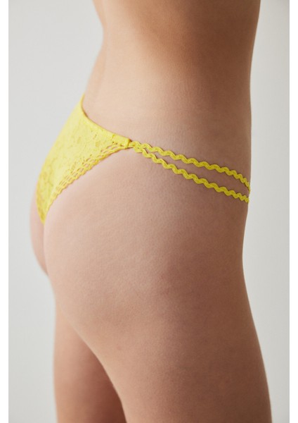 Lace Brazilian Sarı Külot fiyatları