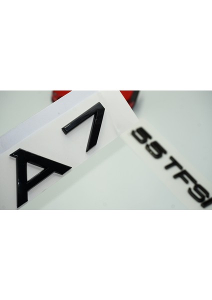 Audi A7 55 Tfsi Parlak Siyah Abs 3m 3D Bagaj Yazı Logo Orjinal Ürün
