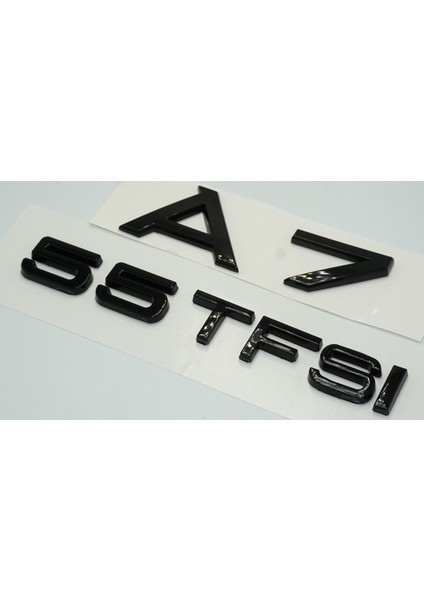 Audi A7 55 Tfsi Parlak Siyah Abs 3m 3D Bagaj Yazı Logo Orjinal Ürün modelleri
