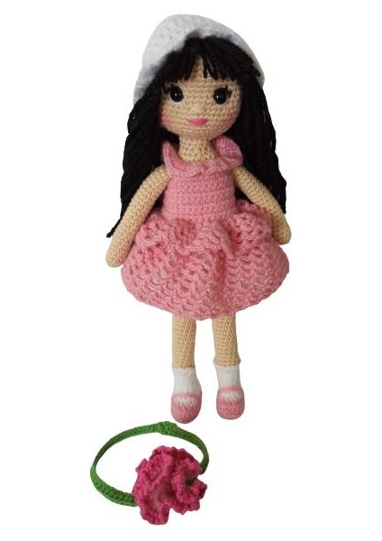 Pembe Karanfil Bebek Amigurumi Organik Oyuncak fiyatları