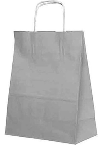 Roll-Up Kraft Çanta Gümüş Orta 25LI 8681447702959 - V