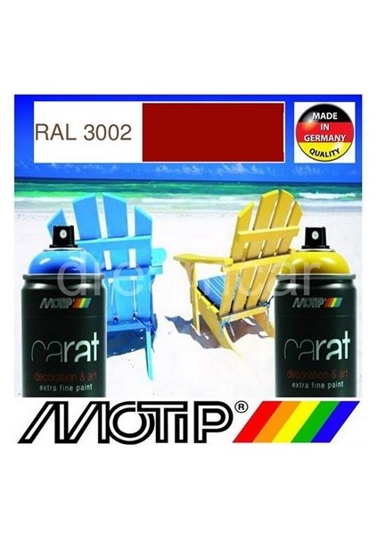 Carat Ral 3002 Parlak Karmen Kırmızı Akrilik Sprey 400 ml