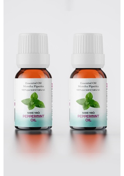 Nane Uçucu Yağı % 100 Saf 2li Set ( Peppermint Essential Oil ) 2X10 ml