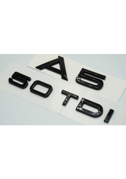 Audi A5 50 Tdi Parlak Siyah Abs 3m 3D Bagaj Yazı Logo Orjinal Ürün