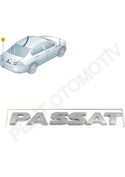 Passat Bagaj Kapak Yazısı 3G0853687 (2015-2019) B8