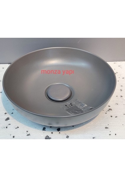Tezgah Üstü Çanak Lavabo 42 cm Antrasit Gri
