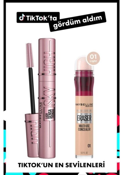 Lash Sensational Sky High Maskara & Instant Anti Age Eraser Kapatıcı - 01 Light