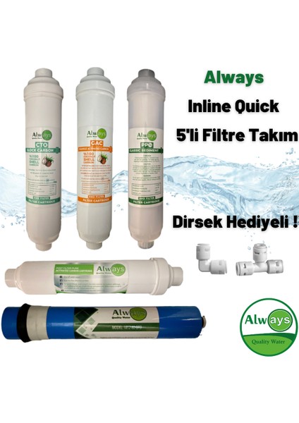 Inline Quick 5'li Filtre Takımı