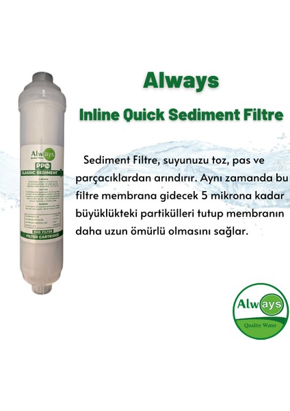 Inline Quick 5'li Filtre Takımı