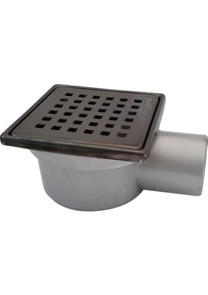 Sukar 10X10 cm Siyah Rengi Çelik Çerçeveli Kare Izgaralı Yandan Ø50 Çıkış Süzgeç 1041-1285022-31 fiyatları